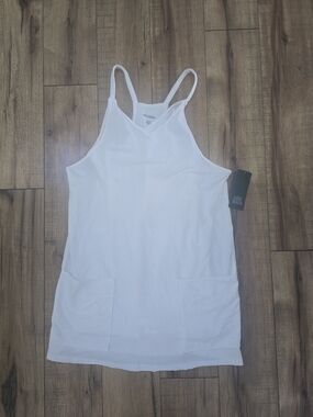 Women’s White Racerback Tank Romper